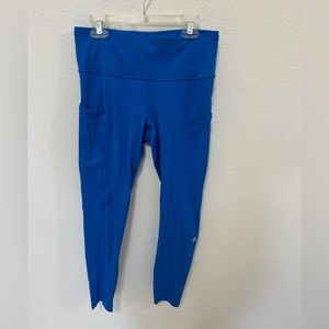 Bright Blue Lululemon Crop leggings